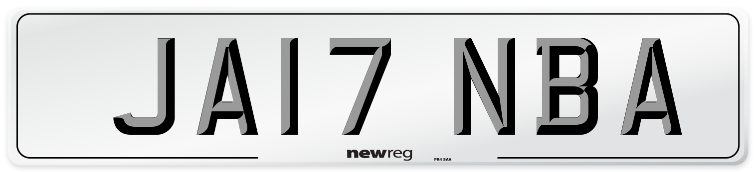 JA17 NBA Number Plate from New Reg